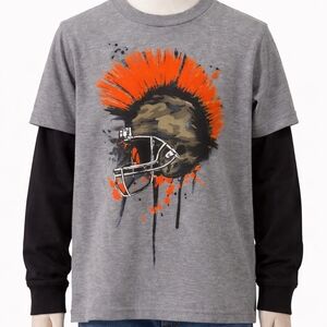 Boys camo football shirt